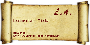 Leimeter Aida névjegykártya
